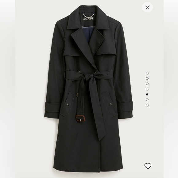 J.Crew | Icon trench coat with hood | Black | Size 8P - Picture 5 of 13